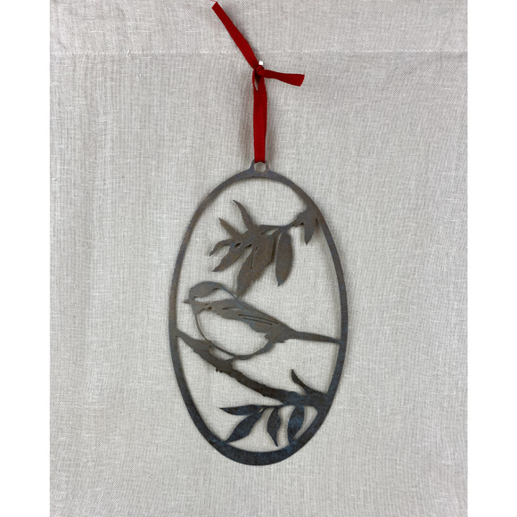 Unbranded Other - Laser Cut Metal Wall Art Chickadee Bird on Branch